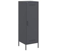 KGHFDVB Highboard antracita 36 x 39 x 113 cm acero | Estilo industrial, 3 compartimentos, resistente, para salón, dormitorio, con soporte de pared