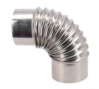 KGLHJDY Acero Inoxidable Estufa Tubo de conducto Set, Codo, tapantilluvia, Chimenea Revestimiento, Alto Temperature Resistente, Corrosion-Proof, ventilación Y Chimenea Uso(80mm)