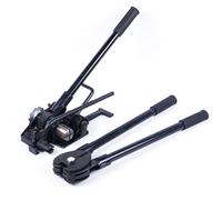 KGLHJDY Kit de flejado para Embalaje de palés, Tensor de fleje de Acero de Alta Resistencia, sellador y Tensor de fleje, para fleje de 19 mm de Ancho y 0,4-0,8 mm de Grosor.