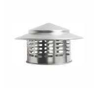 KGLHJDY sombrerete de chimeneacero Inoxidable 304 Tubo de Estufa tapantilluvia con Forma de Paraguas diseño Universal Cono Superior Techo Tapa Fácil de Instalar (160mm / 6.30in)