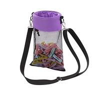 KGMCARE Bolsa para pinzas de la ropa con gancho para colgar, bolsa para hasta 100 pinzas de la ropa, adecuada para interiores y exteriores, morado, 25.4 x 14.6 x 5.1 cm, moderno