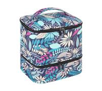 KGMCARE Bolsa portátil de almacenamiento de esmalte de uñas con funda de luz UV, capacidad para 30 botellas y 1 lámpara LED UV, estuche de secado de uñas de doble capa para kit de esmalte de uñas de