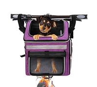 KGMCARE Mochila para Mascotas con Ventana de Malla Transpirable, Plegable, para Perros y Gatos, 6 kg, Color Morado
