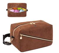 KGMCARE Organizador de almacenamiento de hilo para bolsa de ganchillo (marrón)