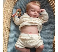 kgniess me Muñeca Bebé Reborn Silicona Vinilo Cuerpo Completo Niña Ojos Cierrado 50cm, Suave Reborn Baby Recién Nacido Realista Regalo, Puede Baño