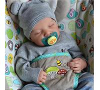 kgniess me Muñeca Reborn Niño 18 Pulgadas 46 cm Bebés Reborn Realista Hecho a Mano Suave Vinilo de Silicona Reborns Muñecas Bebé Reborn Niños Niña Regalo Mayores de 3 años Juguete