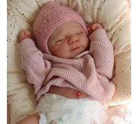 kgniess me Muñecas Reborn Niñas Muñecas Reborn Dormidas Muñecas Reborn de 19 Pulgadas Muñecas Reborn Realistas Cuerpo de Vinilo Niñas Recién Nacidas Parece un Bebé Real Nacida de Nuevo Con Ojos