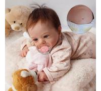 kgniess me Reborn Bebés Niñas Reborn Muñecas de 19 pulgadas Muñeca de Bebé Realista Cuerpo de Vinilo Parece un Bebé Real Niña Renacida