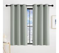 KGORGE Cortinas Cortas para Ventanas, Cortinas Blackout Termicas para Cocina Comedor Dormitorio con Ojales 2 Piezas,90x120cm,Verde Salvia