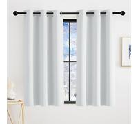 KGORGE Cortinas Cortas para Ventanas, Cortinas Blackout Termicas para Cocina Comedor Dormitorio con Ojales 2 Piezas,90x120cm,