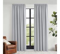 KGORGE Cortinas Salon 2 Piezas Cortina Termica Aislante Frio y Calor Cortinas para Habitacion Matrimonio Cortinas Opacas para Riel, 140x240cm (AnchoxAlto), Gris Claro