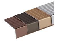 KGPGNYMYHA Nariz De Escalera Perfil De Ángulo En L 100cm, Nariz De Escalera Perfilada En Metal, Banda De Transición Para Nariz De Escalera Madera/vinilo/cerámica(Dark Brown,100cm/40in)