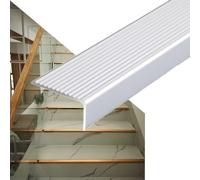 KGPGNYMYHA Nariz De Marcha Negra Antideslizante Para Escalones, Protección Para Escalones Exteriores En Forma De L Perfilada Para La Protección De Esquinas(Silver,4p-90cm/36in)