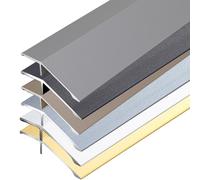 KGPGNYMYHA Tira De Transición Antideslizante para Umbral De Puerta De Aluminio, Tira De Reducción De Umbral De Entrada Al Suelo, Altura del Puente 15mm(Dark Grey,110cm/43.3in)