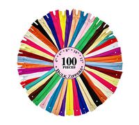 KGS Cremalleras de nailon a granel para manualidades de costura, 20 colores surtidos, diferentes tamaños, 100 unidades/paquete (4+6+8+10+12 pulgadas)