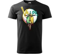 KGVVCS DADIE Man 100% Cotton T-Tshirts Camisetas y Tops Vespa Scooter Vintage Motorcycle Black Angels of Victory Black(XX-Large)
