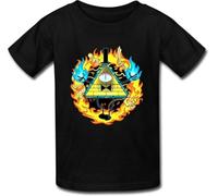 KGVVCS DAILI Photo Bill Cipher Gravity Falls T-Tshirts Camisetas y topss Black(Small)