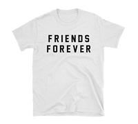 KGVVCS HUAX Friends Forever - BFF Best Friends T-Tshirts Camisetas y Tops 100% Unisex Adult Cotton Tshirts Camisetas y Tops(X-Large)