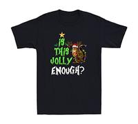 KGVVCS HUAX is This Jolly Enough Squirrel Merry Christmas Funny Squirrel Retro Men's White Yellow Black Red Mens Women T Tshirts Camisetas y Tops 100% Cotton(Small)