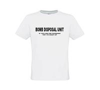 KGVVCS HUAX Slogan T-Tshirts Camisetas y Tops - Bomb Disposal Unit, if You See me Running Try to Keep up(Small)