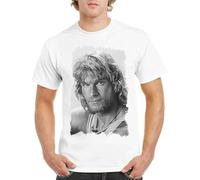 KGVVCS HUGU Point Break Inspired T Tshirts Camisetas y Tops Patrick Swayze 80s Retro Men's White White White(Small)