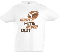 KGVVCS Hustle Hit Never Quit Kids Boys Children T-Tshirts Camisetas y Tops(Large)