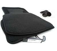 KH Piezas felpudos/Velours Alfombrillas de Coche Original Calidad Plástico Alfombras 4 Piezas Negro
