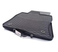kh Teile Alfombrillas de goma aptas para Skoda Kodiaq (libre de sustancias nocivas, diseño de panal) de goma, 4 piezas, color negro