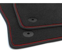 kh Teile Alfombrillas para Arona TSI FR, Alfombra Coche Antideslizante, Original, tuning, Deporte, Velours 2X, banda decorativa, rojo