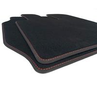 kh Teile alfombrillas para camiones FH 12 a partir de 2002, tapete para automóvil interior (costura decorativa roja) terciopelo 2 piezas nubuck negro