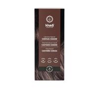 khadi CASTAÑO CENIZA Tinte vegetal para el cabello - Para un castaño medio mate con efecto ceniza - Cosméticos naturales 100% certificados y veganos - 100 g