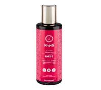 KHADI Champú Rosa Reparador 200 ml - Hidratante, Cabello Seco, Vegano, Sin Parabenos ni Sulfatos