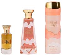 Khadlaj Cloud Candy Gift Set for Women, Extrait de Parfum, Perfumed Body Spray, Concentrated Perfume Oil, 3 piece Gift Set