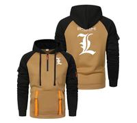 KHAFVXTP Chaqueta con capucha cremallera hombre Para Death No. te, Tejido suave y cómodo, Perfetto per città, scuola e università, hombre(Khaki,XXL)