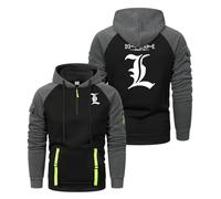 KHAFVXTP Chaqueta con capucha cremallera hombre Para Death No. te, Tejido suave y cómodo, Perfetto per città, scuola e università, hombre(Black,3XL)