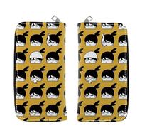 KHAFVXTP para Chains-AW Man Porta Tarjetas Anime de Dibujos, Carteras de Dos Pliegues Delgada, Billeteras de Piel con Compartimentos, Regalo para Niños, Niñas, Niños, Cartera(A6)