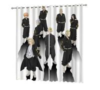 KHAFVXTP para Tokyo Reven-gers Anime Cortinas de Dormitorio para Juvenil, Patrón Impresión 3D Cortina Opacas Térmica Aislante, Textil para el Hogar a La Moda, Anime(A2,200 * 200CM)