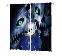 KHAFVXTP para Under.ta-le Anime Cortinas, Patrón de Impresión 3D Cortina Opacas Térmica Aislante, Blackout Curtains con Fruncido, para Niña Niño, Anime(A5,140 * 160CM)