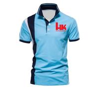 KHAFVXTP Polo Hombre para He-ckler and K.Och, Camiseta de Vestir, Suave y Cómoda, Ideal para Ropa Deportiva Informal Unisex, Tenis(Blue,XL)