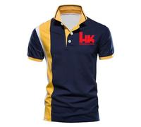 KHAFVXTP Polo Hombre para He-ckler and K.Och, Camiseta de Vestir, Suave y Cómoda, Ideal para Ropa Deportiva Informal Unisex, Tenis(Black,XL)