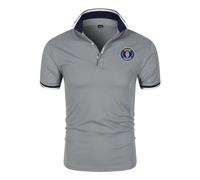 KHAFVXTP Polos Hombre Classic Swedish Car Enthusiast, Slim Fit Camiseta Deporte Golf Poloshirt, Ideal para Deportes, Golf y Ropa Informal, Tenis(Grey,XXL)