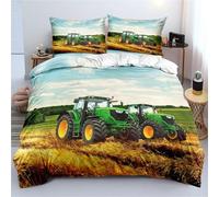 KHAFVXTP Sabanas Algodon Tractor, Sábanas 3 Piezas Y Fundas Nórdicas, Set Sábanas de 3 Piezas, Poliéster(A5,200x200cm)
