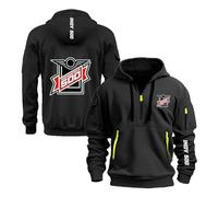 KHAFVXTP Sudadera con capucha y cremallera hombre Para In.di.an.ap.ol.is 500, No se deforma al lavar, Per tempo libero, viaggio e quotidianità, hombre(Black,XL)