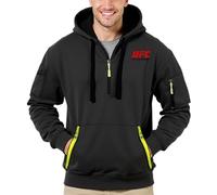 KHAFVXTP Sudadera cremallera hombre Ultimate Fight, No se deforma al lavar, Ideal para el día a día, trabajo y ocio, hombre(Black,S)