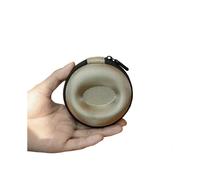 (Khaki) EVA Watch Storage Box Convenient Watch Sleeve Pressure Resistant Circular Watch Bag Anti Friction Anti Drop Case Red