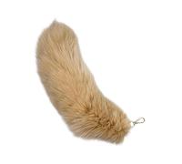 (Khaki) Stylish Bag Pendant Animal Tail Shape Phone Case Adornment Fashion Keychain Soft Unisex Keyrings Colorful Key Pendants taro purple