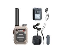 (KhakiVHF)Wurui G63 Mini Walkie Talkie Portátil Escáner Radio Amateur Walkie Talkies para Caza 50