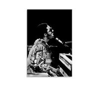 KHAMEO Póster de Stevie Wonder en lienzo, pintura decorativa, póster de pared e imagen de arte, póster moderno para decoración de dormitorio familiar, 20 x 30 pulgadas (50 x 75 cm)