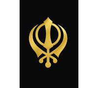 Khanda Premium Notebook - Black Gold Edition: Elegant 6×9 Sikh Journal with Gold Khanda Emblem & Watermark Pages for Writing, Study, and Gifting