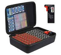 Khanka Caja de Baterías Rígida - Almacenamiento para 116 Baterías AA AAA - Compatible con D-FantiX BT-168D